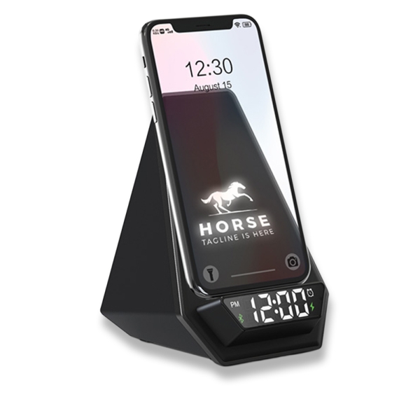 Işıklı Logo Hoparlörlü Kablosuz Şarj Standı