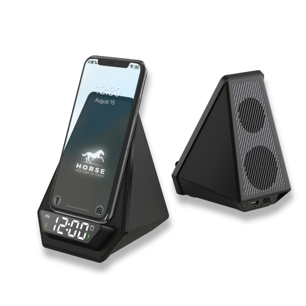 Işıklı Logo Hoparlörlü Kablosuz Şarj Standı