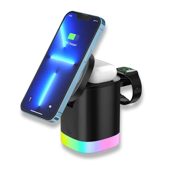 Kablosuz Şarj Standı (telefon, Saat, Kulaklık)