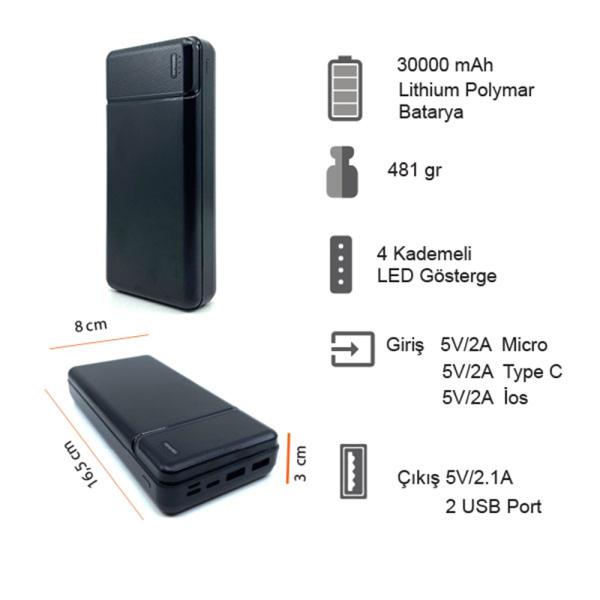 Powerbank 30000 Mah